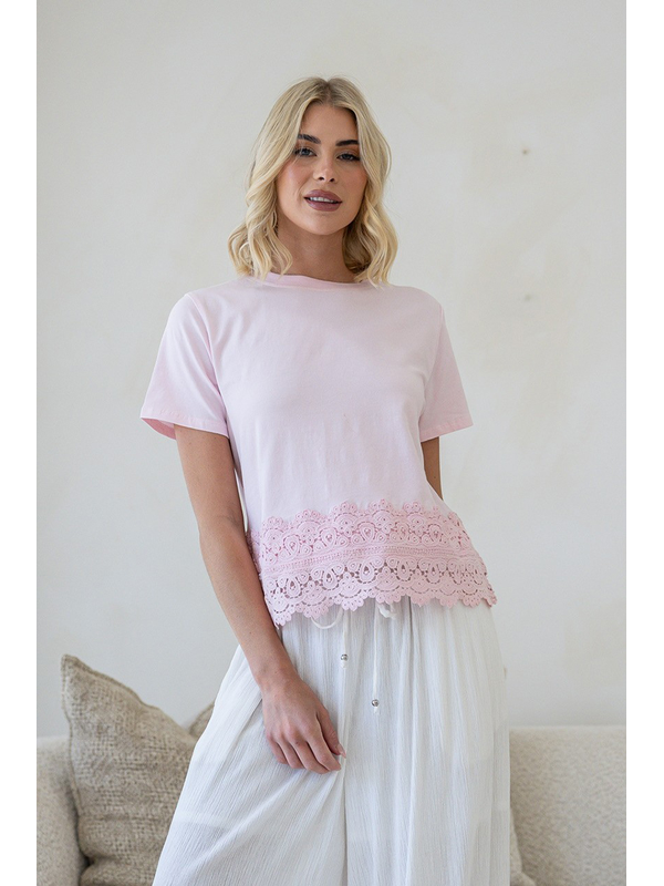 Joop & Gypsy Crochet Trim Tee