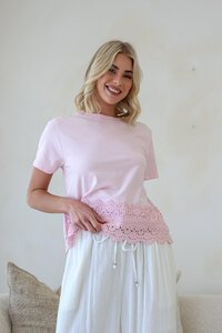 Joop & Gypsy Crochet Trim Tee