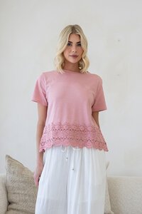 Joop & Gypsy Crochet Trim Tee