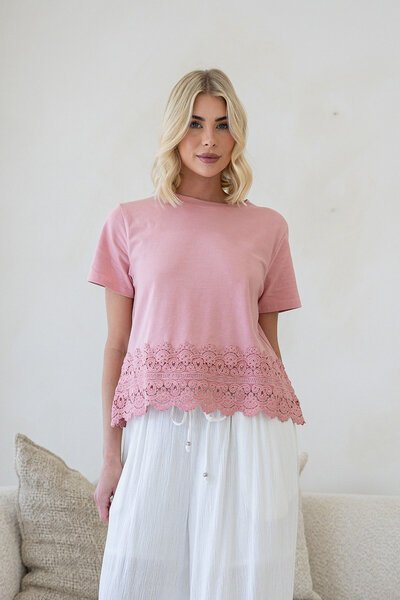 Joop & Gypsy Crochet Trim Tee-hc-new-Hello Cyril.
