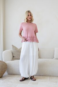 Joop & Gypsy Crochet Trim Tee