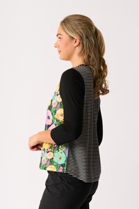 Memo Relaxed Fit Contrast Front Top