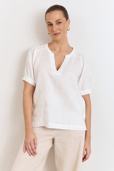 Adorne Harrie Pleated Linen Top-5.10.26-Hello Cyril.