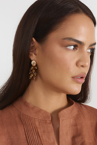 Adorne Stone Cluster Earrings 