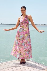 Foil Halter Ego Dress