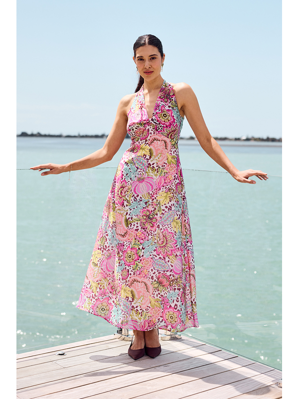 Foil Halter Ego Dress