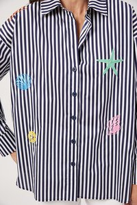 Haven Mykonos Embroidered Stripe Shirt