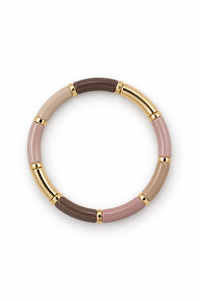 Tiger Tree Earth Curved Bar Bracelet