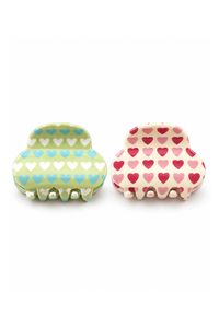 Tiger Tree Small Heart Hair Clips