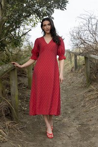 Seeking Lola Red Spot Opportunity Dress