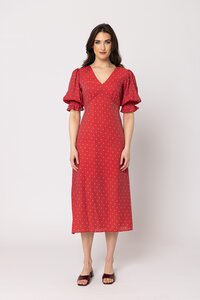 Seeking Lola Red Spot Opportunity Dress