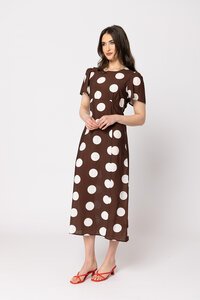 Seeking Lola Coffee Spot Angel Dress
