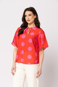 Seeking Lola Flamingo Spot Admired Blouse