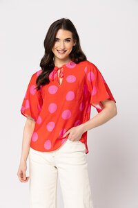 Seeking Lola Flamingo Spot Admired Blouse