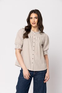 Seeking Lola Cedar Stripe Bountaneous Blouse