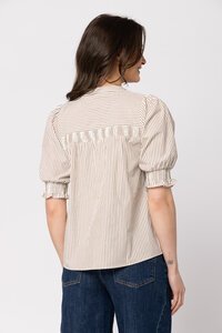 Seeking Lola Cedar Stripe Bountaneous Blouse