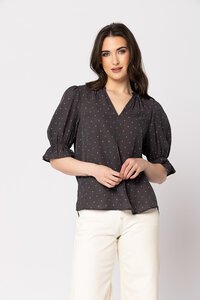 Seeking Lola Blue Brown Spot Honest Top