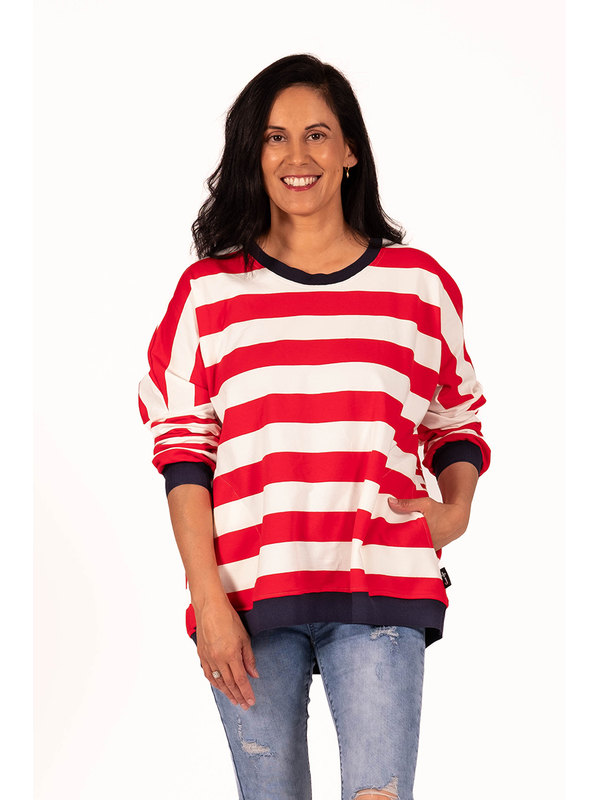 Jellicoe Sweatshirt Red Stripe