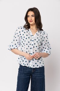 Seeking Lola Ink Spot Capella Blouse