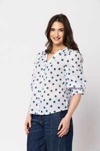 Seeking Lola Ink Spot Capella Blouse