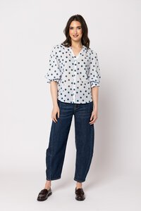 Seeking Lola Ink Spot Capella Blouse
