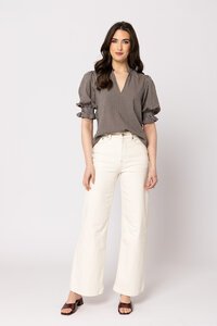 Seeking Lola Coffee Relaxed Butterfly Top