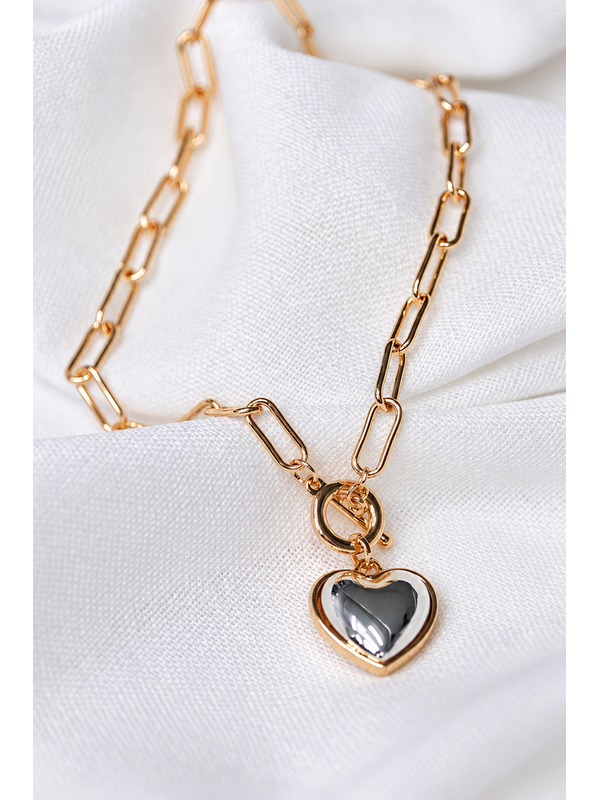 SHE Jewellery Luxe Link Heart Necklace