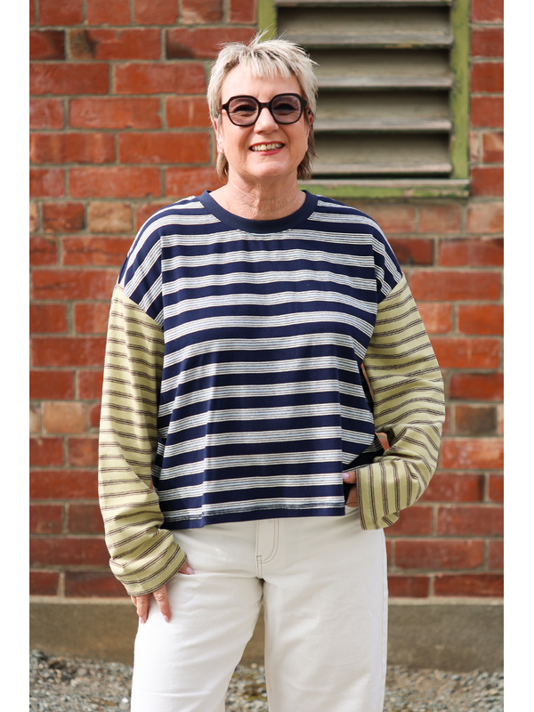 Foxwood Mash Up Stripe LS Tee