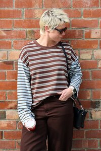 Foxwood Mash Up Stripe LS Tee
