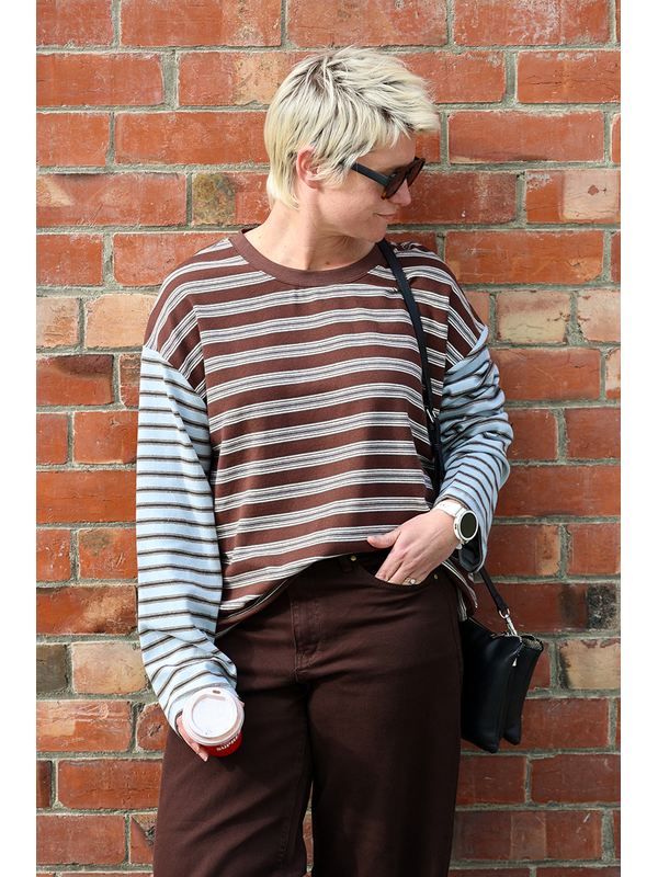 Foxwood Mash Up Stripe LS Tee