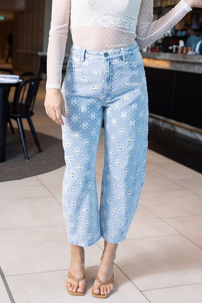 Charlo Beau Embroidered Barrel Jean -hc-shop-by-style-Hello Cyril.
