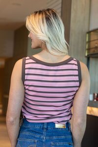 Charlo Candy Stripe Singlet Top