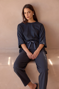 Tirelli Oversized 3/4 Stripe Sleeve Tee