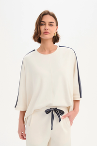Tirelli Oversized 3/4 Stripe Sleeve Tee