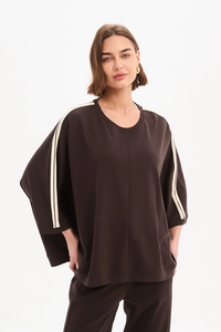 Tirelli Oversized 3/4 Stripe Sleeve Tee