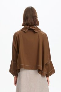 Tirelli Funnel Neck Contrast Top