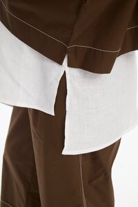 Tirelli Funnel Neck Contrast Top