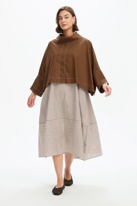Tirelli Funnel Neck Contrast Top