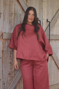 Tirelli Funnel Neck Boxy Top