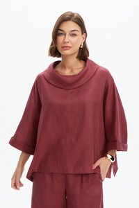 Tirelli Funnel Neck Boxy Top