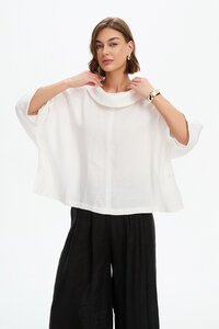 Tirelli Funnel Neck Boxy Top