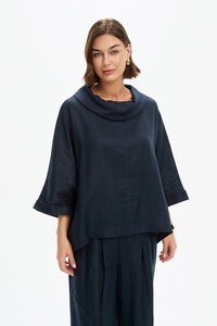 Tirelli Funnel Neck Boxy Top
