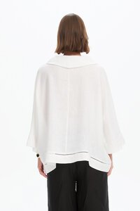 Tirelli Ladder Hem Cowl Neck Top