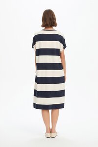 Tirelli Stripe Bubble Sleeve Dress