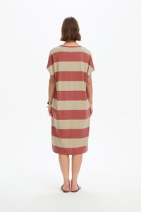 Tirelli Stripe Bubble Sleeve Dress