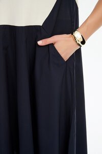 Tirelli Stripe Hanky Hem Combi Dress