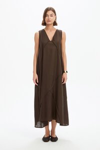 Tirelli Reverse French Seam Maxi Dress