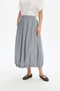 Tirelli Pintuck Hem Gingham Skirt