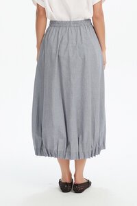 Tirelli Pintuck Hem Gingham Skirt