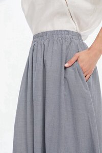 Tirelli Pintuck Hem Gingham Skirt